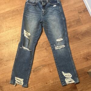 Flying Monkey Distressed Blue Flare Jeans